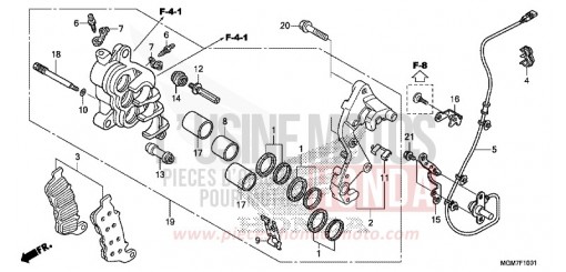 BREMSSATTEL, R. VORNE (CB600FA) CB600FAD de 2013